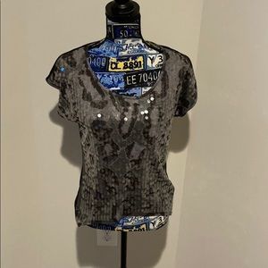 SELF ESTEEM Black snake print shirt Size S